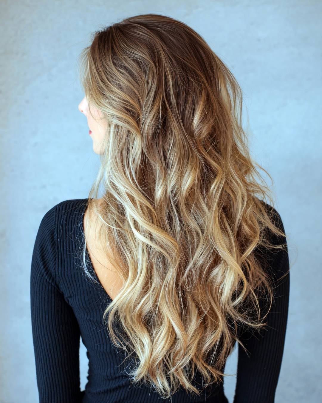 caramel balayage hair