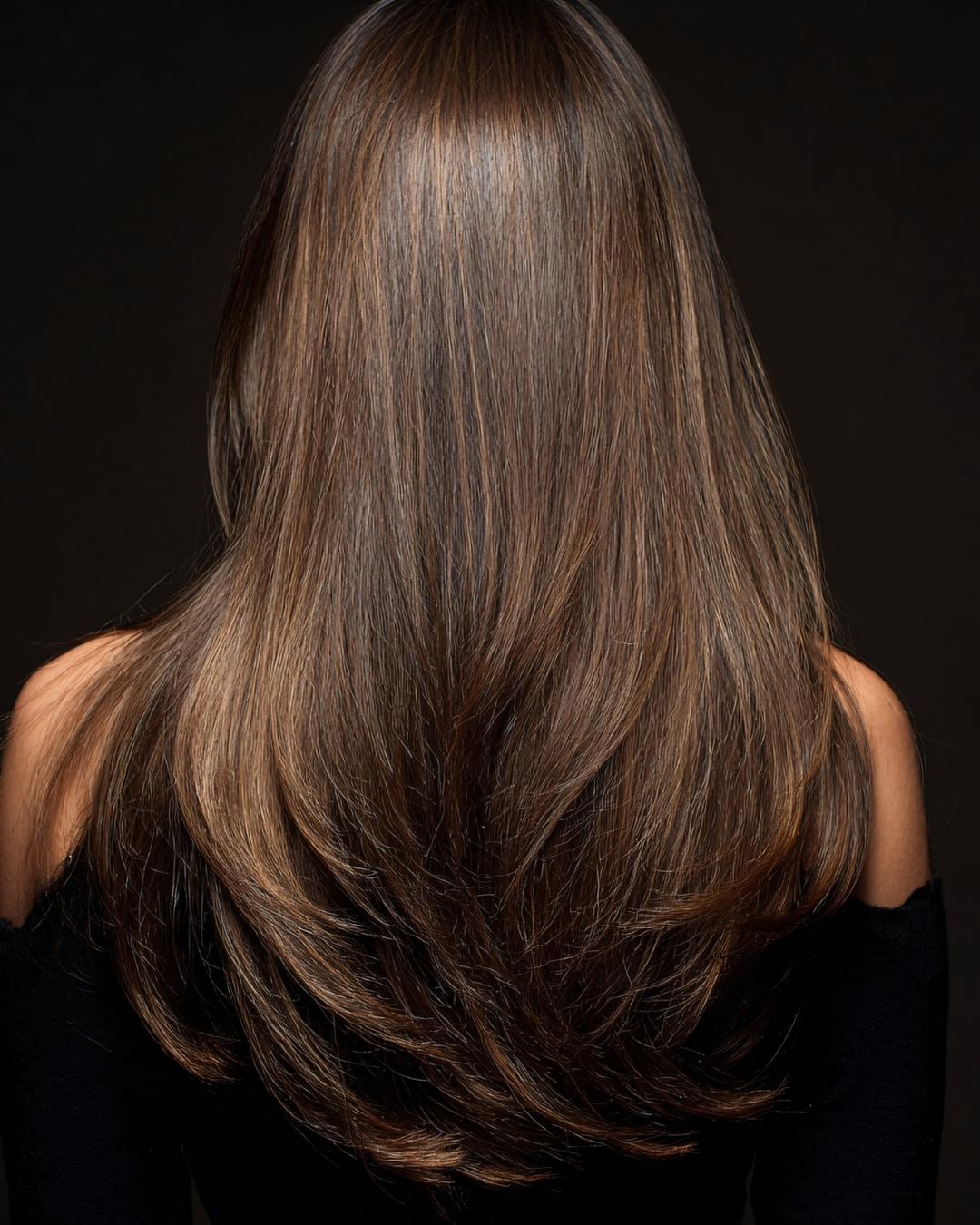 cool espresso brown hair