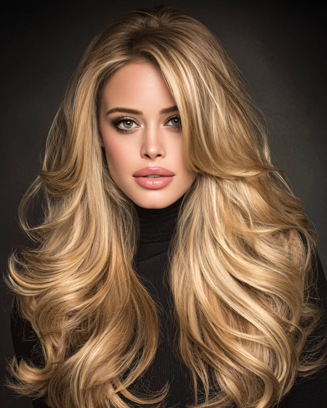 golden highlights hair
